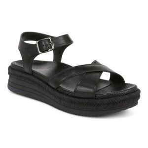 Vionic Mar Strappy Platform Sandal, Black NIB